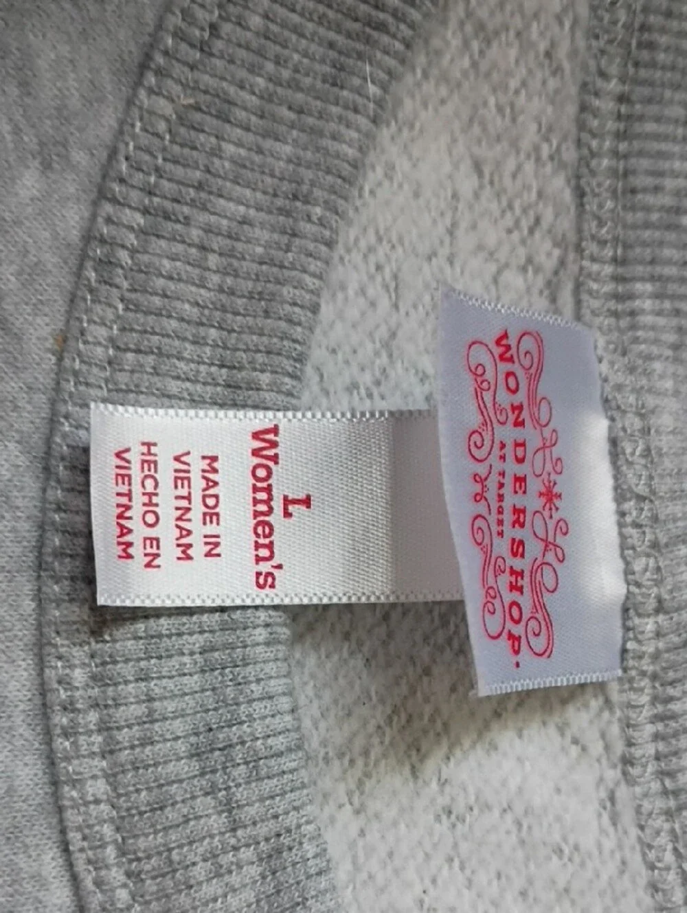 Wondershop Gray Sweatshirt with Red Holiday Lettering